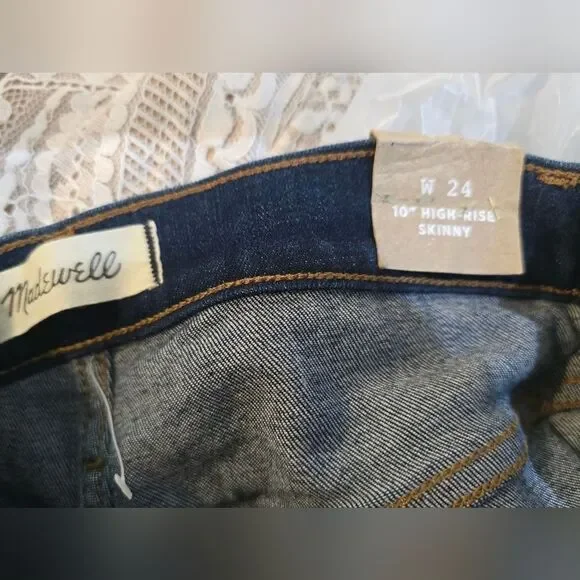 Madewell 10" High-Rise Skinny Jeans NWT size 24 - Picture 6 of 6